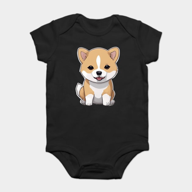 Shiba Inu Puppies Baby Bodysuit by animegirlnft